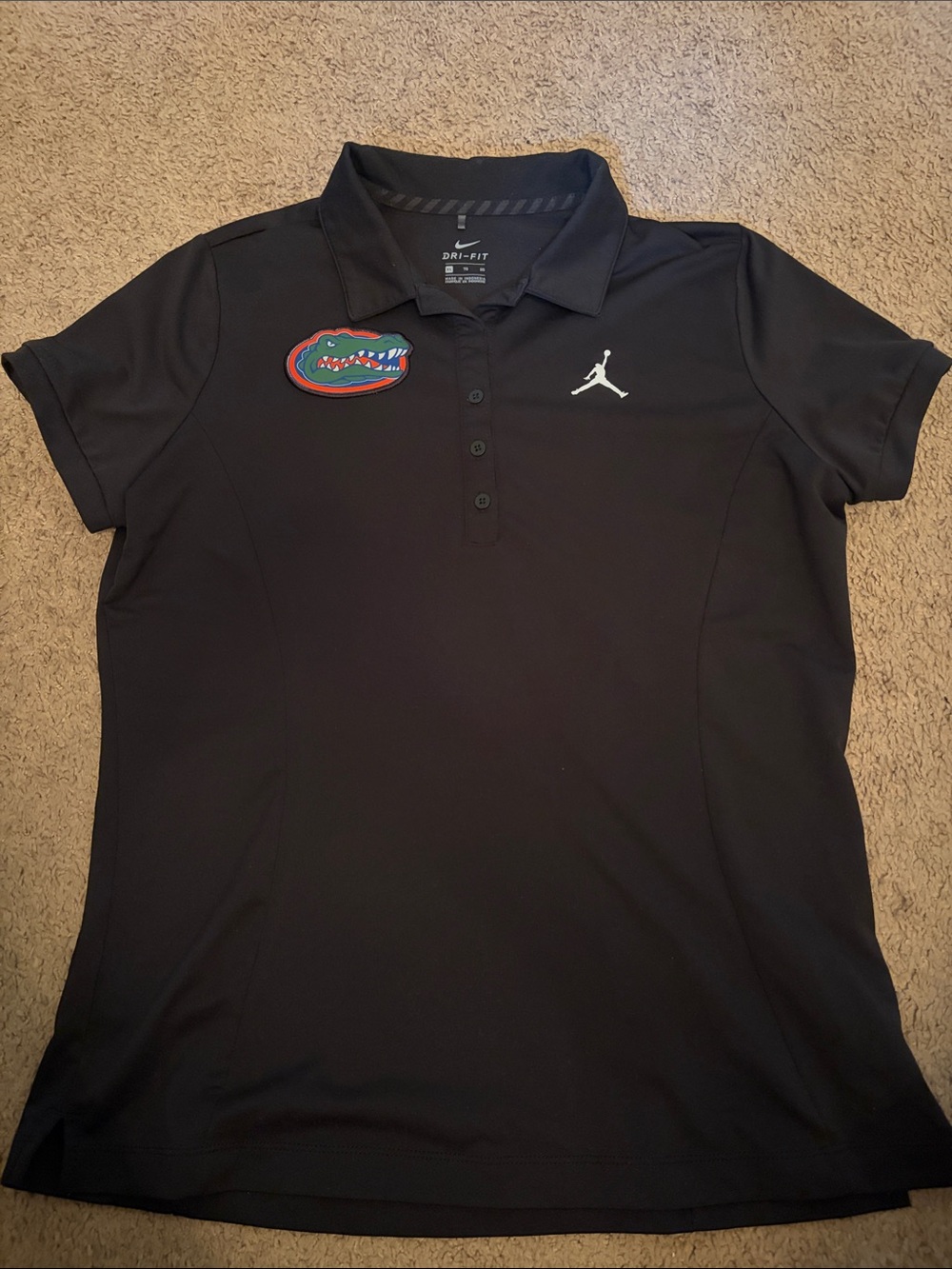 Nike Black Women’s Jordan Dri-FIT Button-Down Polo